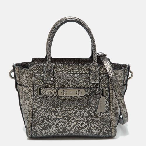 Coach Metallic Grey Leather Swagger 20 Crossbody Bag - Coach - Modalova