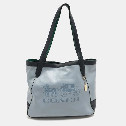 Coach Blue Leather Horse And Carriage Tote - Coach - Modalova