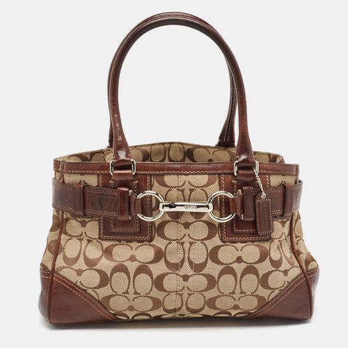 Coach Beige/Brown Signature Canvas and Leather Satchel - Coach - Modalova