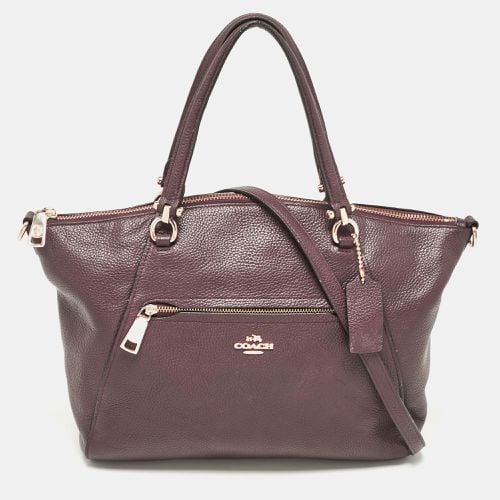 Coach Purple Pebbled Leather Prairie Satchel - Coach - Modalova