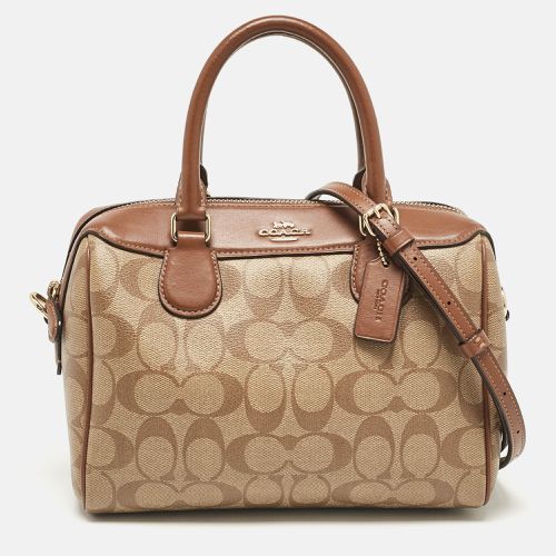 Coach Beige/Brown Signature Coated Canvas and Leather Mini Bennett Satchel - Coach - Modalova