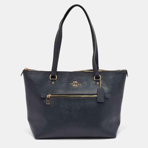 Coach Navy Blue Leather Gallery Tote - Coach - Modalova