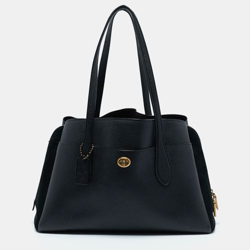 Coach Black Leather and Suede Lora Carryall Satchel - Coach - Modalova