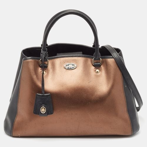 Black Leather Margot Carryall Satchel - Coach - Modalova