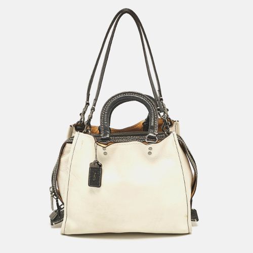 Coach White/Black Leather Rogue Tote - Coach - Modalova