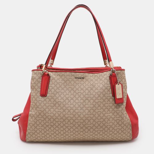 Coach Beige Coach Op Art Canvas and Leather Madison Phoebe Shoulder Bag - Coach - Modalova