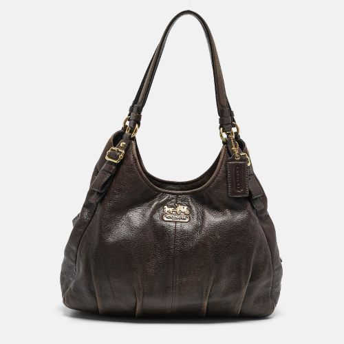 Dark Leather Madison Hobo - Coach - Modalova