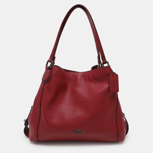 Coach Red Leather Edie Shoulder Bag - Coach - Modalova