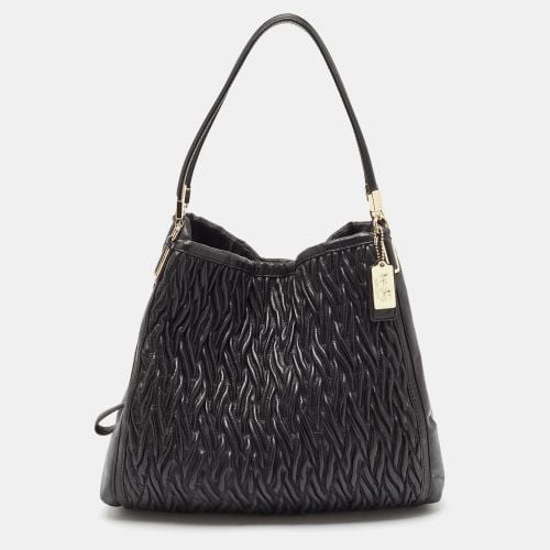 Coach Black Gathered Twist Leather Madison Phoebe Shoulder Bag - Coach - Modalova