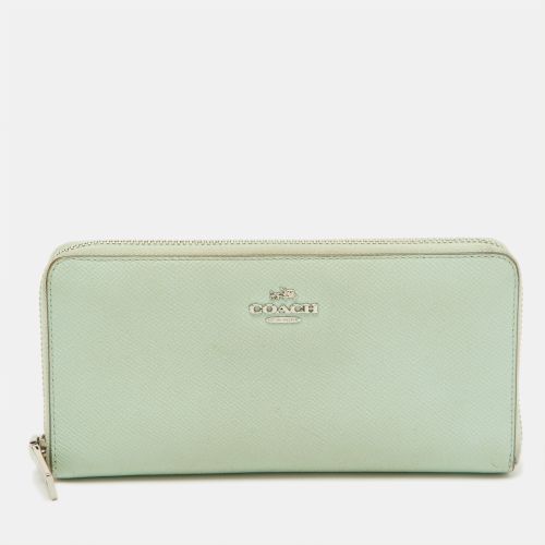 Coach Light Green Leather Long Zip Around Wallet - Coach - Modalova