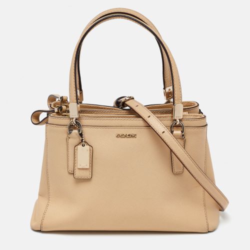 Coach Beige Leather Mini Christie Carryall Double Zip Tote - Coach - Modalova