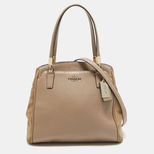 Coach Beige Leather and Suede Minetta Satchel - Coach - Modalova