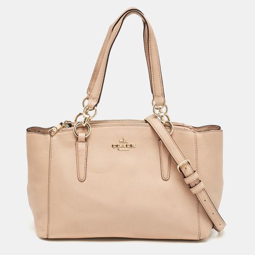 Peach Leather Mini Christie Carryall Double Zip Satchel - Coach - Modalova