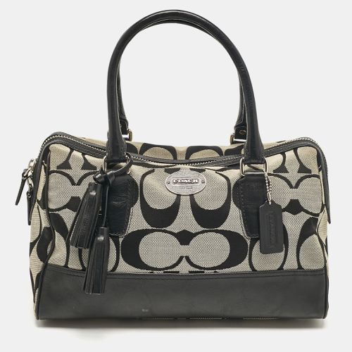 Coach Black Signature Canvas and Leather Legacy Haley Satchel - Coach - Modalova