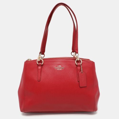 Coach Red Leather Christie Top Zip Satchel - Coach - Modalova