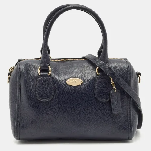 Coach Navy Blue Leather Mini Bennett Satchel - Coach - Modalova