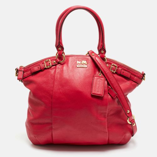 Coach Red Leather Madison Lindsey Satchel - Coach - Modalova