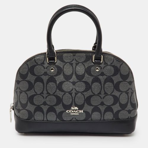 Coach Black/Grey Signature Coated Canvas and Leather Mini Sierra Satchel - Coach - Modalova