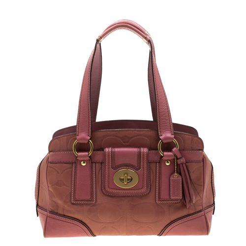 Coach Pink Leather Pocket Turnlock Satchel - Coach - Modalova