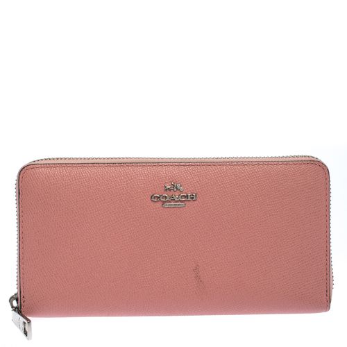 Coach Pink Leather Zip Around Wallet - Coach - Modalova