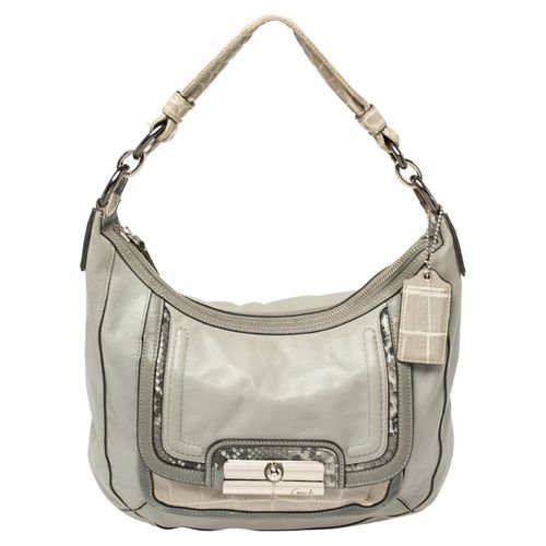 Coach Grey Python and Croc Embossed and Leather Kristin Hobo - Coach - Modalova