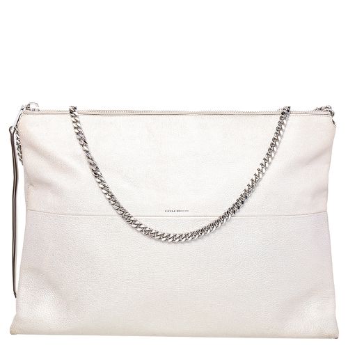 Coach Metallic Cream Leather High Rise Shoulder Bag - Coach - Modalova