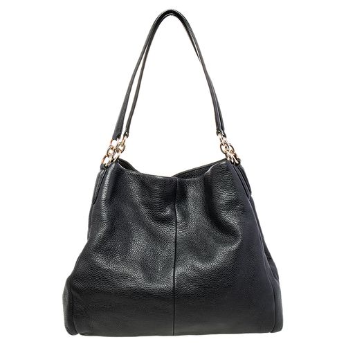 Coach Black Leather Edie Shoulder Bag - Coach - Modalova