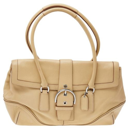 Coach Cream Soho Hamptons Buckle Leather Satchel - Coach - Modalova