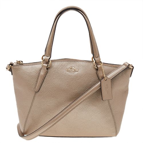 Coach Metallic Beige Leather Small Tote - Coach - Modalova