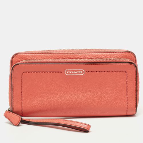 Coach Coral Leather Zip Around Wallet - Coach - Modalova