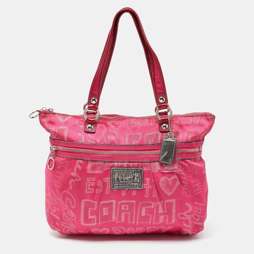 Coach Pink Canvas and Patent Leather Poppy Glam Tote - Coach - Modalova