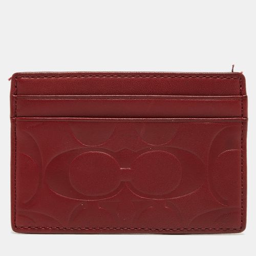 Logo Embossed Leather Card Holder - Coach - Modalova