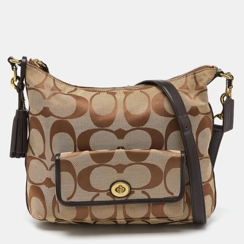 Coach Beige/Brown Signature Canvas and Leather Courtenay Crossbody Bag - Coach - Modalova