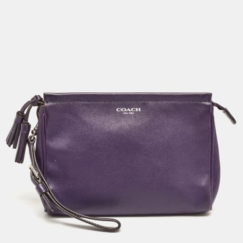 Coach Purple Leather Wristlet Clutch - Coach - Modalova