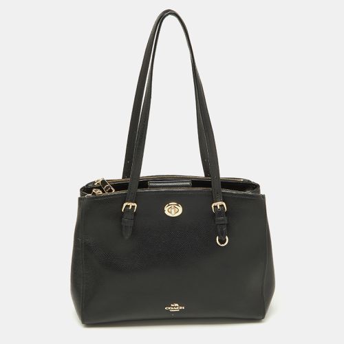 Coach Black Leather Turnlock Carryall 29 Satchel - Coach - Modalova