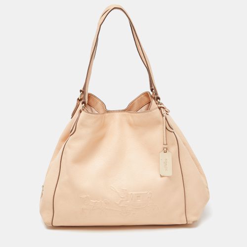 Coach Peach Leather Horse Carriage Edie Shoulder Bag - Coach - Modalova