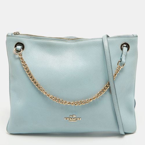 Coach Blue Leather Zip Chain Crossbody Bag - Coach - Modalova