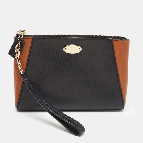 Coach Black/Brown Leather Morgan Wristlet Clutch - Coach - Modalova