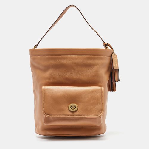 Coach Beige Leather Legacy Tassel Bucket Bag - Coach - Modalova