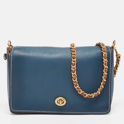 Coach Blue/Brown Leather Dinky Crossbody Bag - Coach - Modalova