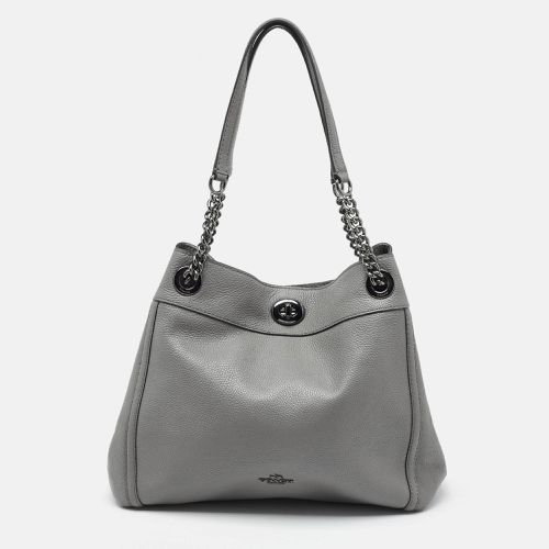 Coach Grey Leather Edie Shoulder Bag - Coach - Modalova