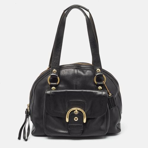 Coach Black Leather Dome Satchel - Coach - Modalova