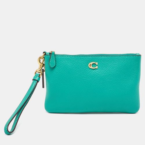 Coach Green Leather Wristlet Zip Pouch - Coach - Modalova