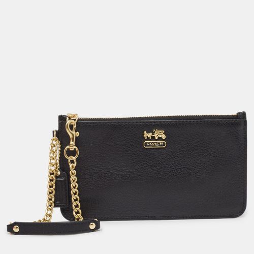 Coach Black Leather Chain Pouch - Coach - Modalova