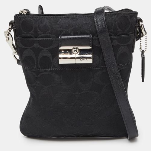 Coach Black Signature Canvas and Leather Courie Crossbody Bag - Coach - Modalova