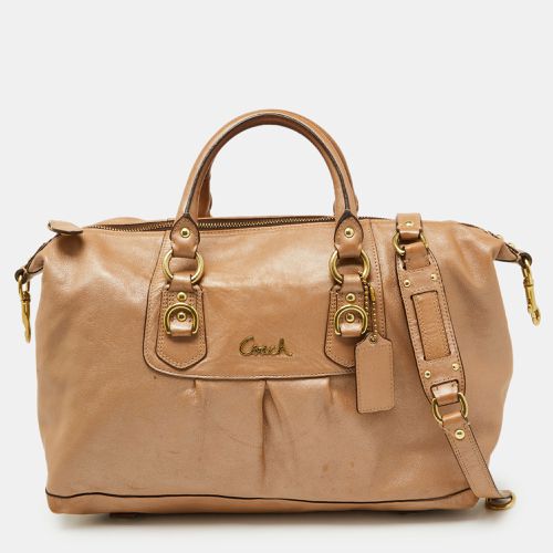 Coach Beige Leather Ashley Satchel - Coach - Modalova