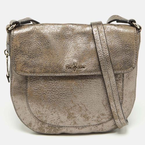 Grey Leather Flap Zip Round Crossbody Bag - Cole Haan - Modalova