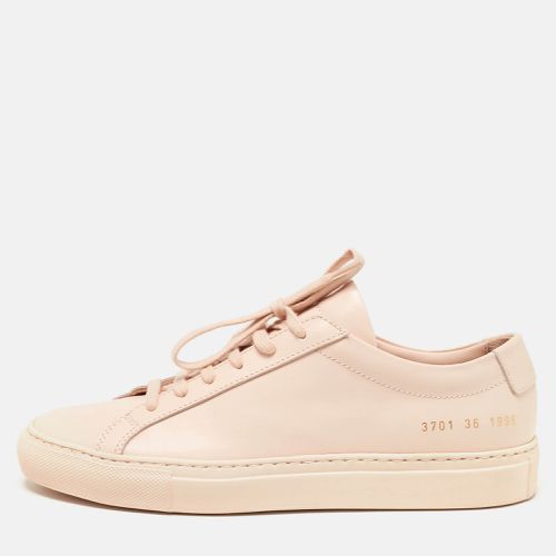 Common Projects Beige Leather Achilles Sneakers Size 36 - Common Projects - Modalova