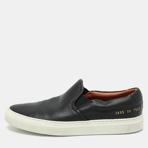 Common Projects Black Perforated Leather Slip On Sneakers Size 35 - Common Projects - Modalova