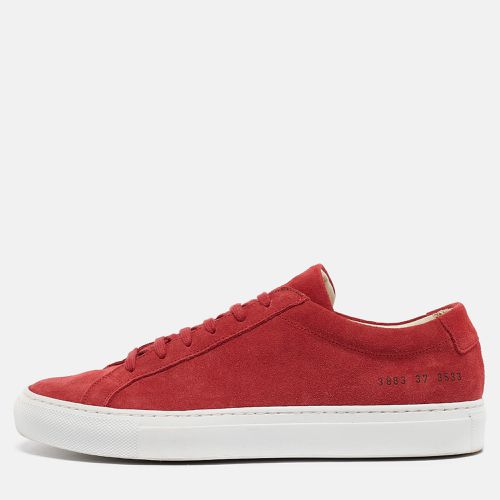 Common Projects Red Suede Achilles Low Top Sneakers Size 37 - Common Projects - Modalova